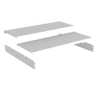 Imagem de Kit 2 Bandeja Gondola Rack FIT Branco 4X 30x90 CH22 Pe Branc