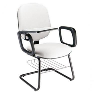 Imagem de Cadeira Universitária Com Prancheta Para Escolas Linha Uno Branco