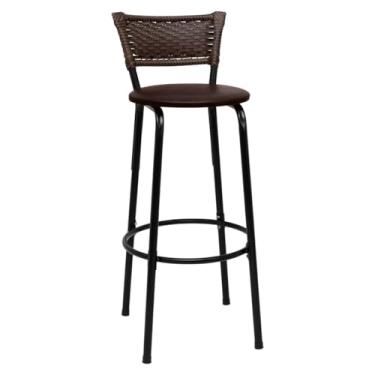 Imagem de Banqueta Premium Banco Área Gourmet Bistrô Cozinha Americana Bancada Bar 01 Unidade - Itagold (Marrom Claro)