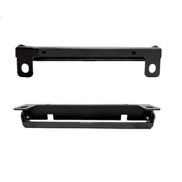 Imagem de TEGYR Moldura de placa de carro de guincho dobrável compatível com guia Hawse Fairlead de 25,4 cm, realocação de suporte de licença frontal universal, adequado para a maioria das caminhonetes off-road
