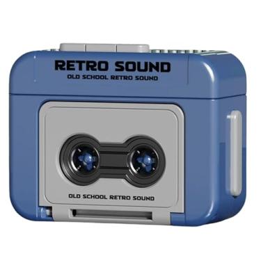 Imagem de Chaveiro mini gravador retrô, leitor de cassetes gravável, fita de microcassete de música portátil para bolsas, mochilas, presentes, plástico