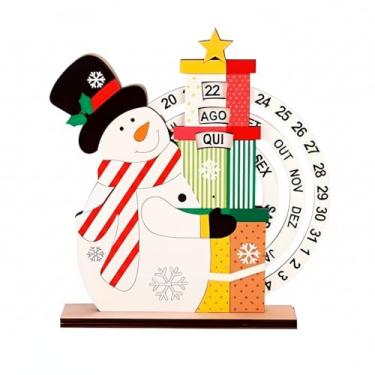 Imagem de Calendário Natalino Madeira Decorativo Contagem Regressiva
