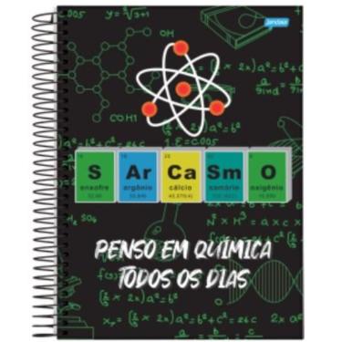 Imagem de Caderno Espiral Universitário Capa Dura A4 1 Matéria 80 Folhas Modelo Insano Jandaia Estampa 3