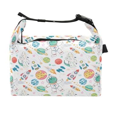 Imagem de STAYTOP Lancheira de dinossauro de desenho animado com fivela, lancheira isolada para meninos e meninas, lancheira térmica para trabalho escolar