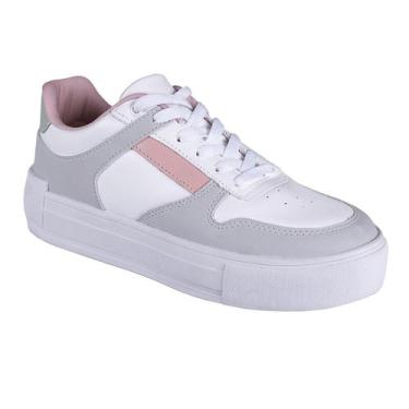 Imagem de Tênis Feminino Casual Plataforma Confortável Leve Macio - LAZZLU, Cinz