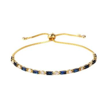 Imagem de Pulseira De Tênis Feminina Com Zircônia Arco-Íris, Ajustável, Estilo H