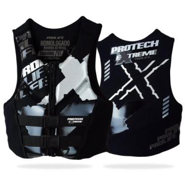 Imagem de Colete Salva Vidas Homologado Protech Extreme, Silver, G1 (De 55kg a 8