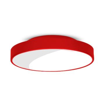 Imagem de Plafon Sobrepor 3 Lâmpadas Redondo Soquete E27 Vermelho