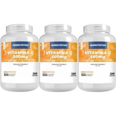 Imagem de Kit 3X Vitamina C 500mg - 120 Comprimido - NewNutrition-Masculino