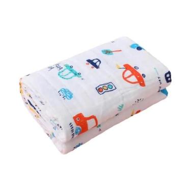 Imagem de Toalha De Banho Unissex De Algodão Com 4 Camadas De Gaze Para Bebês 70