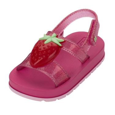 Imagem de Sandalia Infantil Menina Leve Macio Ajuste Zaxynina Cherry