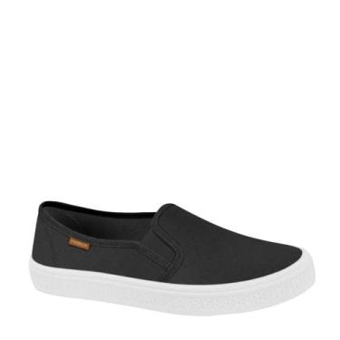 Imagem de Tênis Feminino Calce Fácil Slip-on Conforto Moleca 5840.100 - Preto - 