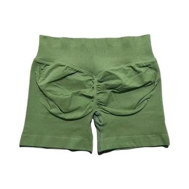 Imagem de Shorts De Yoga Femininos De Cintura Alta Para Fitness E Treino, Com Ef
