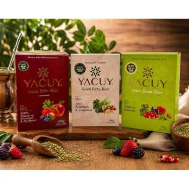 Imagem de Kit Yacuy 3 Sabores 500g  Frutas Vermelhas, Açaí c/ Guaraná e Camomila