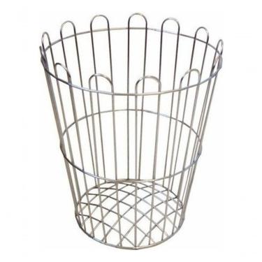 Imagem de Cesto Aramado 20 Litros Redondo para Organização Doméstica em Metal com Abertura Superior Higipack