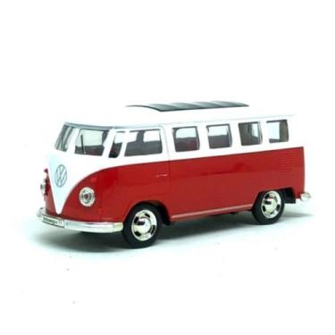 Imagem de Miniatura Carrinho Kombi Brinquedo Fricção Abre Porta - M&J VARIEDADES