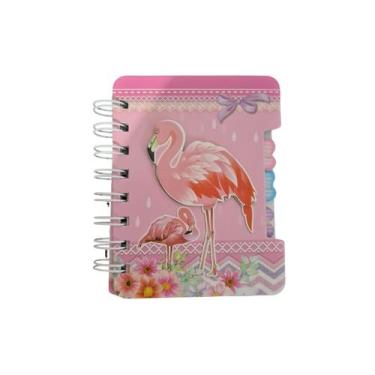 Imagem de Caderneta Bloco Anotações Cadernetinha De Bolso Flamingo - Kawaii, Ros