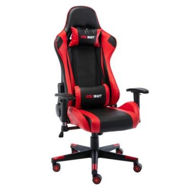 Imagem de Cadeira Gamer Giratória One Shot Fratini Preto/Vermelho - Fratini Móve