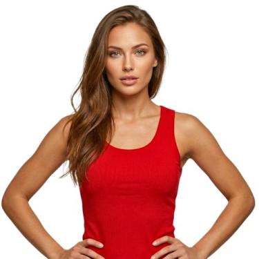 Imagem de Blusa Regata Feminina Academia Canelada Ribana Premium Fitness Casual 