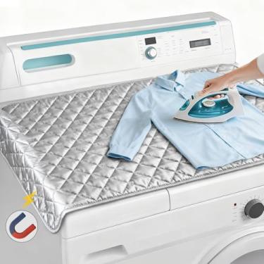 Imagem de Sukh 1 pç cobertor magnético para passar a ferro - tapete de passar roupa dobrável tábua portátil resistente ao calor portátil dupla face uso viagem escritório dormitório estudantil
