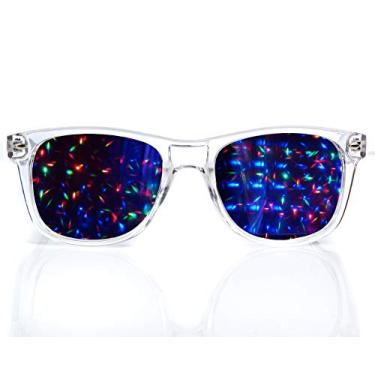 Imagem de Alternative Imagination Starburst Diffraction Glasses - For Rave, Music Festival, Holiday Lights, and More - Clear Frame