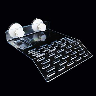 Imagem de Plataforma de pesca de tartaruga, plataforma de tanque de tartaruga, aquário animal transparente para pia cais, habitat de réptil, prateleira de escalada, doca de tanque de tartaruga, decoração