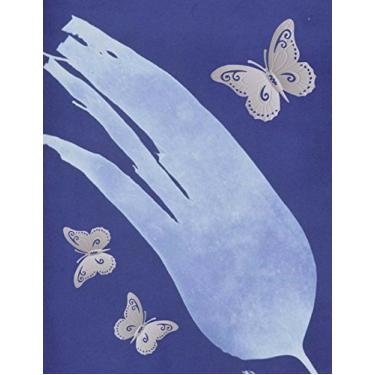 Imagem de Storybook Paper Notebook: White Butterflies with Blue Background