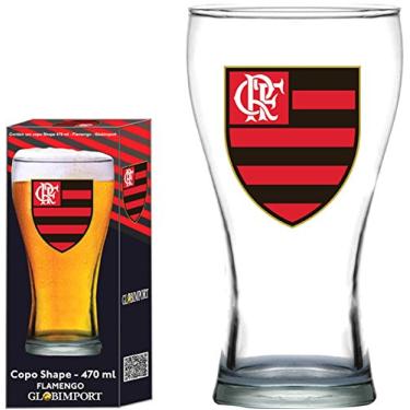 Imagem de Copo Shape 470 Ml Flamengo Logo, Globimport 8602502, Transparente