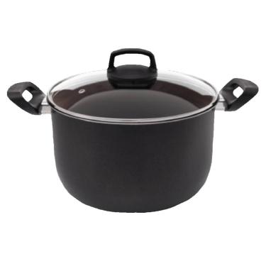 Imagem de Caldeirão Tampa De Vidro Antiaderente Nº 20 4 Litros Preto