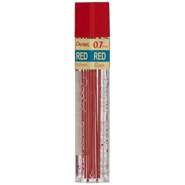 Imagem de Pentel Recarga de grafite: 7 mm, 12/TB, vermelho (PENPPR7)