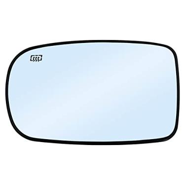 Imagem de Substituição do espelho aquecido do lado esquerdo do motorista para Chrysler 200 300 2011-2021, Dodge Charger Challenger - vidro de espelho convexo aquecido com visão lateral com suporte traseiro, substituir 68101147AA