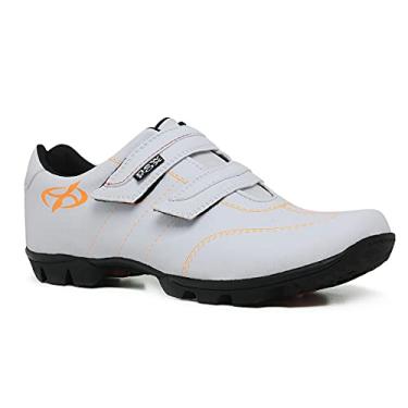 Imagem de Tenis Sapatilha Ciclismo Pedal Seguro Masculino Bike Way 2 New Fox Cor:Branco;Tamanho:44;Gênero:Masculino