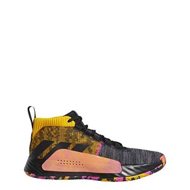 Imagem de Tênis masculino Adidas Dame 5, Core Black / Active Gold / Shock Pink, 18