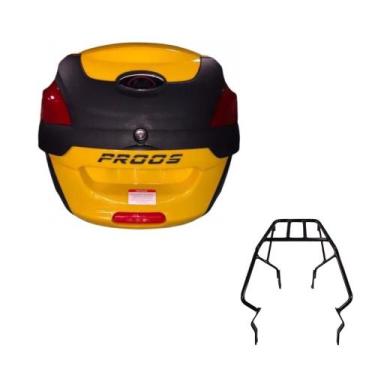 Imagem de Baú 41 litros Amarelo com Bagageiro para Biz 2013 até 2015 - Awa