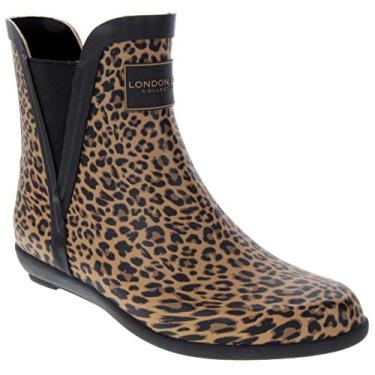 Imagem de LONDON FOG Bota de chuva feminina Piccadilly, Leopardo, 41