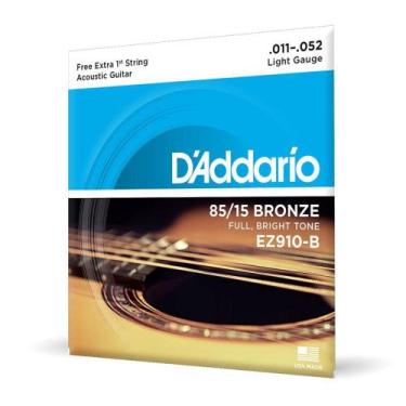 Imagem de Encordoamento Daddarío para Violão Aço .011 EZ910 B EZ-910 - Daddario