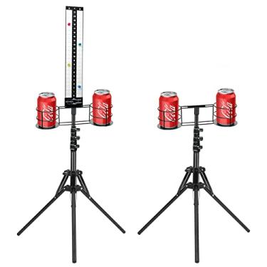 Imagem de Hestiasko Placar Cornhole 2 conjuntos, marcador de pontuação magnético de metal com suporte para bebidas, fácil de montar, rastreamento de pontuação, acessório de rastreamento de pontuação perfeito