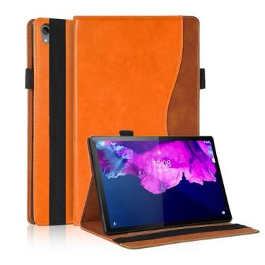Imagem de TIPOYOPOO Capa para Lenovo Tab P11(TB-J606F/J606X)/Tab P11 Plus (TB-J616F/J616X) Capa protetora fina de couro PU de 11 polegadas com suporte para cartão capa de suporte para Lenovo Tab P11/P11+ 11 polegadas