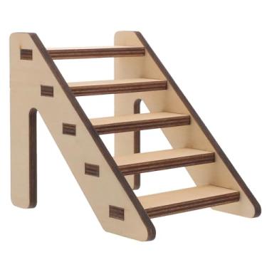 Imagem de LOGOFUN Escada de madeira para hamster, escada de treinamento para animais de estimação, porquinho-da-índia, escada de escalada, brinquedo para acessórios de gaiola de animais pequenos - médio