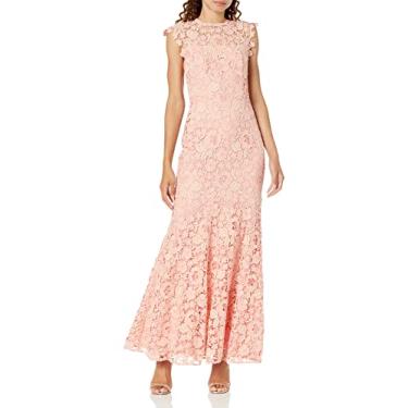Imagem de Shoshanna Vestido feminino de renda Carlotta para trompete, Coral/Blush, 36