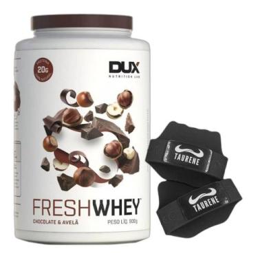 Imagem de Fresh Whey Isolado Hidro 3w Chocolate 900g Luva Taurene Dux - Dux Nutr