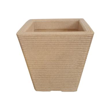 Imagem de Vaso D Planta Quadrado Decorativo Polietileno 30X30 Cm Areia