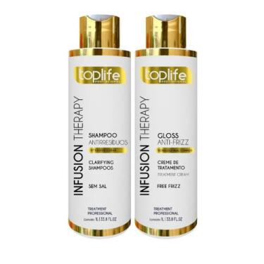 Imagem de Kit Gloss Anti-Frizz Progressiva + Shampoo 1LITRO Toplife