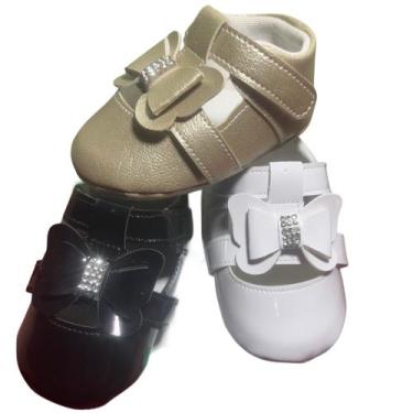 Imagem de Kit 3 Pares Sapatilha Feminina Borboleta Para Bebê Menina - Babys Shoe