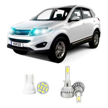 Imagem de Lampada Led Farol Alto Chery Tiggo 2013 A 2016 20000lm - V10, Branco
