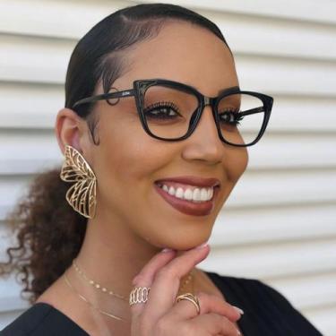 Imagem de Armação de Óculos Feminino Clara Lê Belle, Preto