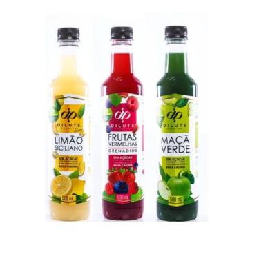 Imagem de Kit Zero Dilute Frutas Vermelhas, Limão e Maça Verde - NoBrand
