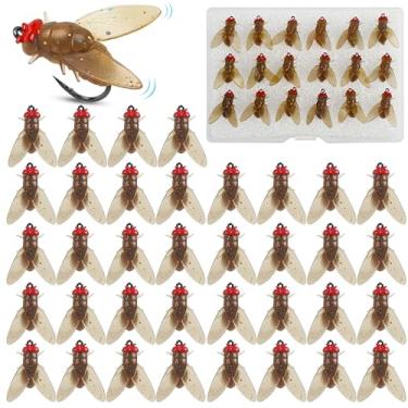 Imagem de OROOTL Bionic Iscas de pesca com mosca, 36 peças, kit de pesca com mosca, truta, moscas, panfish, moscas secas, anzóis artificiais macios para robalo, panfish, truta, riacho, água salgada, água doce