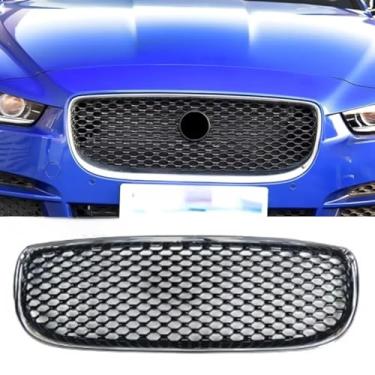 Imagem de Grade de carro para-choque dianteiro grade para-choque grade de corrida churrasqueira frontal kit de corpo de queixo para XE XEL 2015-2019 acessórios de carro (preto brilhante galvanizado)