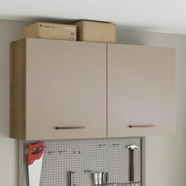 Imagem de Armário Aéreo Multiuso 120cm 2 Portas Rustic/Crema Agata - MADESA